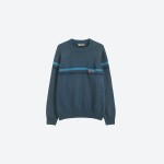 Striped Washed Crewneck Sweater